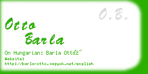 otto barla business card